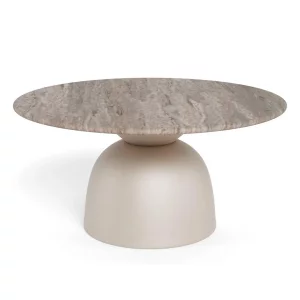 Stolik kawowy MONTREAL fi 80 ecru/marmur