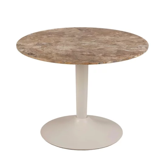 Stolik kawowy okrągły LAURENT fi 60 brązowy marmur