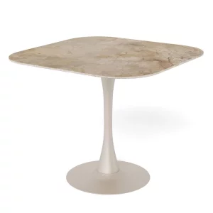 Stół LAURENT 90x90 brązowy marmur