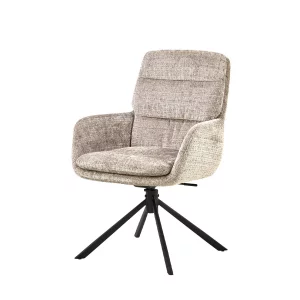 Krzesło tapicerowane obrotowe DUMI beżowe