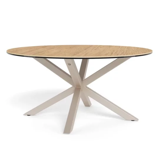 Stolik kawowy okrągły RITA fi 82 drewniany