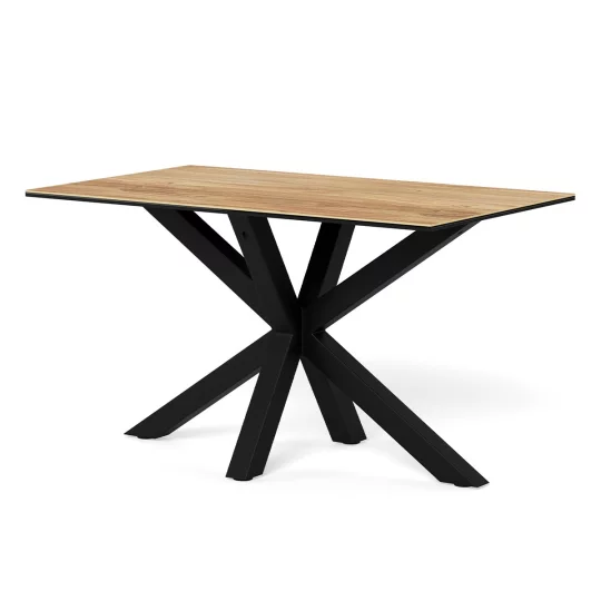 Stół prostokątny RITA 135x80 drewniany - czarna noga
