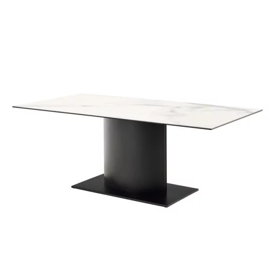 Stół prostokątny ALICANTE 200x100 biały marmur