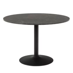 Stół okrągły ELENA fi 110 czarny marmur