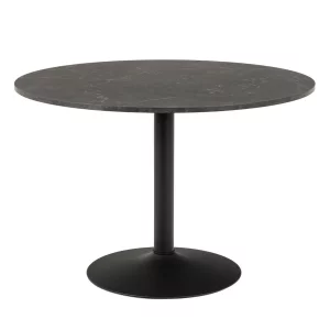 Stół okrągły ELENA fi 110 czarny marmur