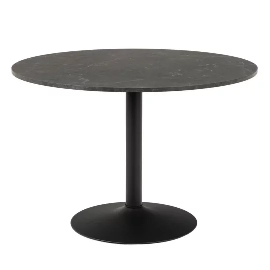 Stół okrągły ELENA fi 110 czarny marmur