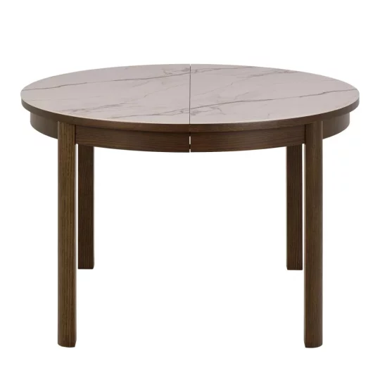 Stół okrągły MONS fi 120 drewniany/marmur