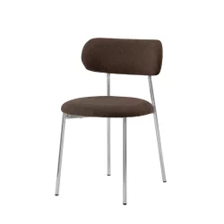 Krzesło tapicerowane TRAK ciemnobrązowe