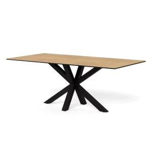 Stół prostokątny RITA 200x100 drewniany - czarna noga