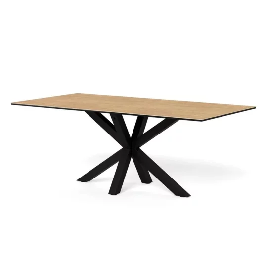 Stół prostokątny RITA 200x100 drewniany - czarna noga