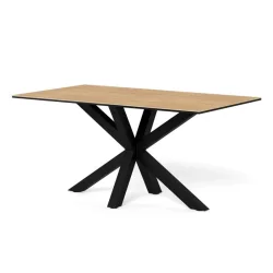 Stół prostokątny RITA 160x90 drewniany - czarna noga