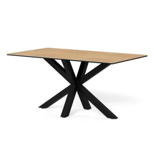 Stół prostokątny RITA 160x90 drewniany - czarna noga