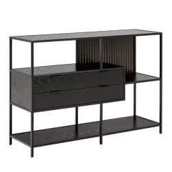 Regał z szufladami ZAKARIA 114x35 czarny