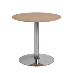 Stolik kawowy okrągły ELENA fi 80 drewniany/metalowy