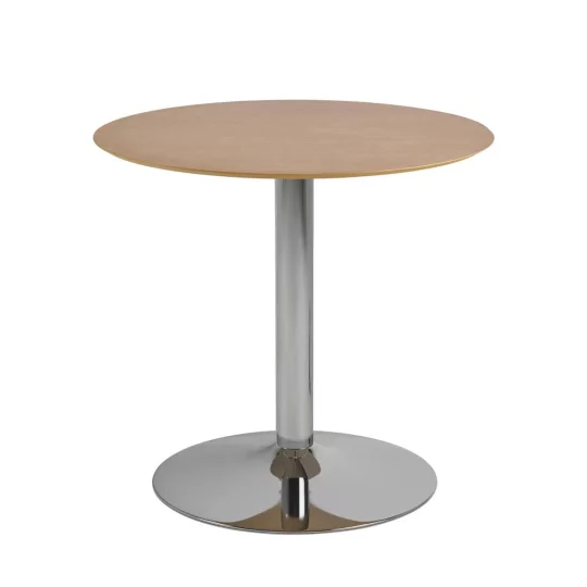 Stolik kawowy okrągły ELENA fi 80 drewniany/metalowy