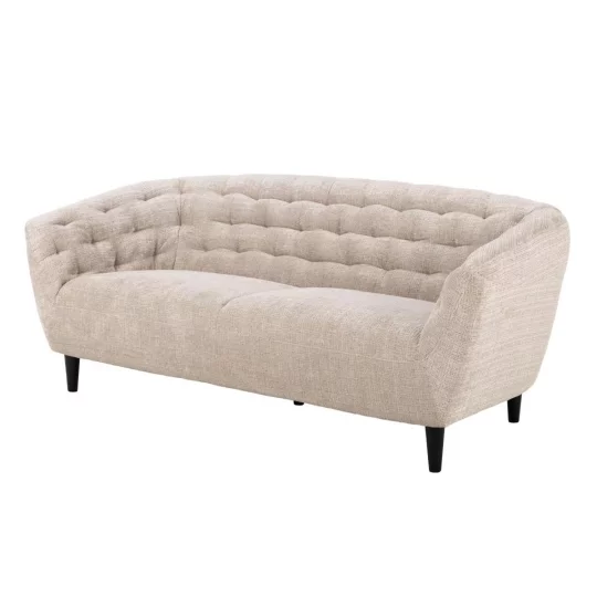 Sofa pikowana trzyosobowa SORA beżowa