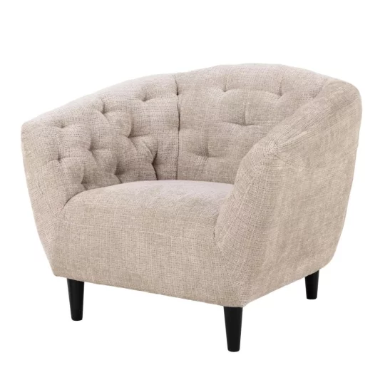 Fotel tapicerowany SORA beżowy