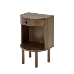 Stolik nocny z nóżkami DROVE dąb dymiony