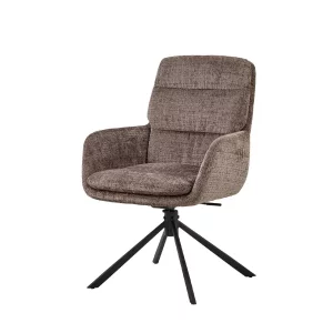 Krzesło tapicerowane obrotowe DUMI brązowe