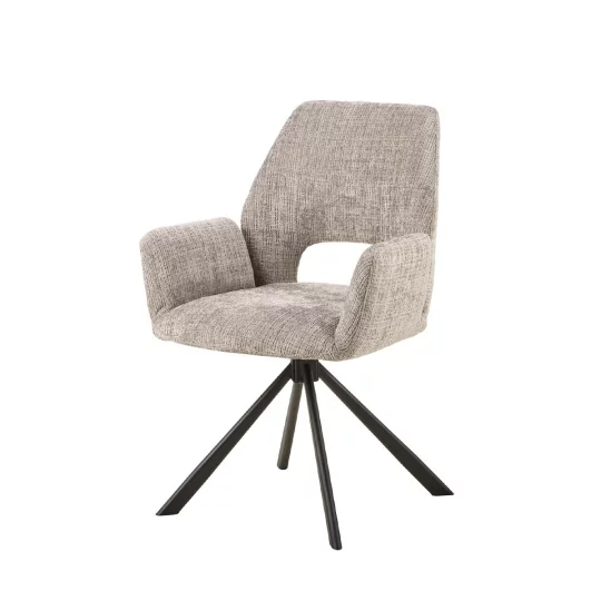 Krzesło tapicerowane z podłokietnikami ZANTE szarobeżowe