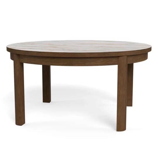 Stolik kawowy MONS fi 90 drewniany/marmur