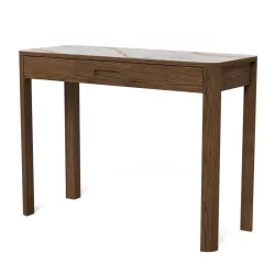 Konsola MONS 100x40 drewniany/marmur