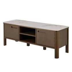 Szafka RTV MONS 120x40 drewniana/marmur