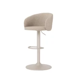 Hoker tapicerowany obrotowy ZANE beżowy