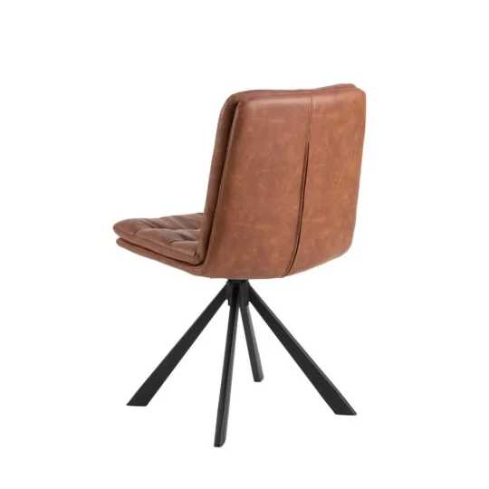 Krzesło z ekoskóry BRUNO brązowe - Zdjęcie 3