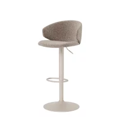 Hoker tapicerowany ZANO beżowy - beżowa noga