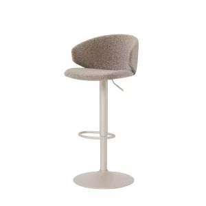 Hoker tapicerowany ZANO beżowy - beżowa noga