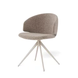 Krzesło tapicerowane ZANO jasnobrązowe - beżowe nogi