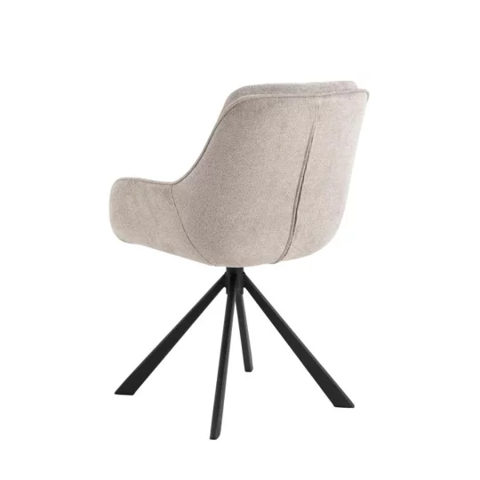 Krzesło tapicerowane ROCO szarobeżowe - Zdjęcie 2