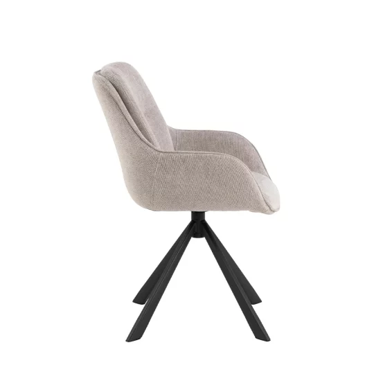 Krzesło tapicerowane ROCO szarobeżowe - Zdjęcie 4