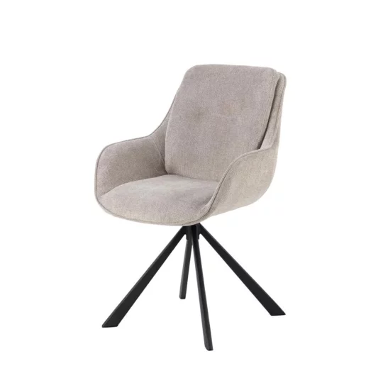 Krzesło tapicerowane ROCO szarobeżowe