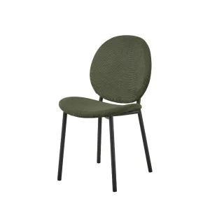 Krzesło tapicerowane DOVER zielone