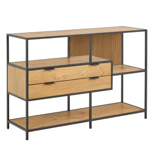 Regał z szufladami ZAKARIA 114x35 drewniany