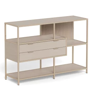 Regał z szufladami ZAKARIA 114x35 beżowy