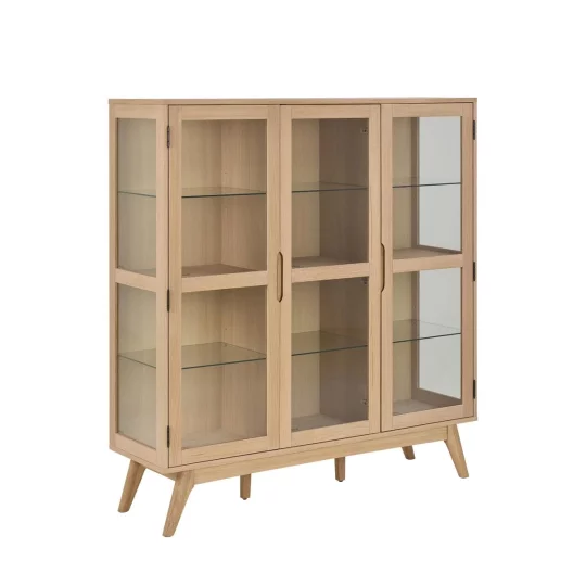 Witryna trzydrzwiowa NOEMI 140x40 drewniana