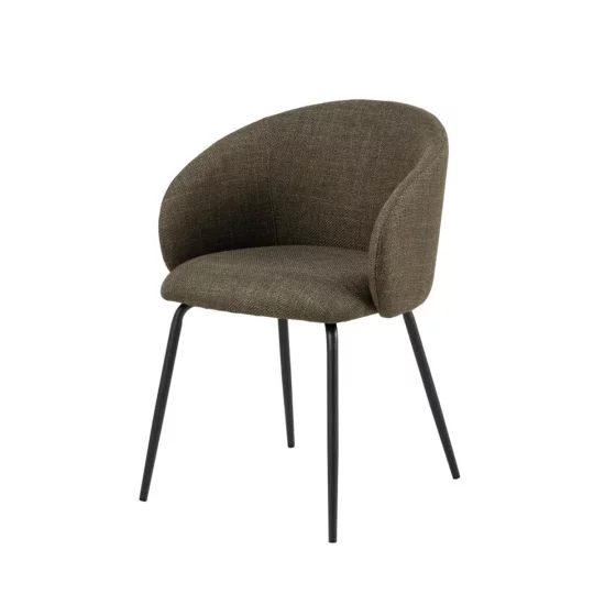 Krzesło tapicerowane ZANE ciemnozielone