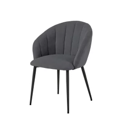 Krzesło tapicerowane CLARA antracytowe