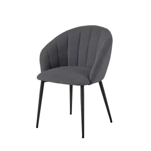 Krzesło tapicerowane CLARA antracytowe