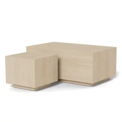 Podwójny stolik kawowy ZENIT 100x60 beżowy