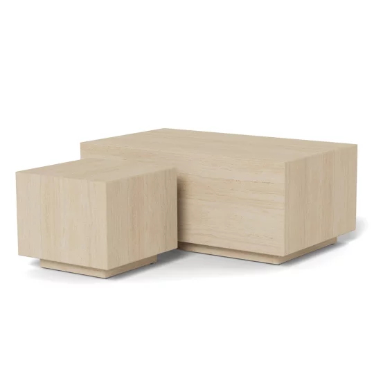 Podwójny stolik kawowy ZENIT 100x60 beżowy