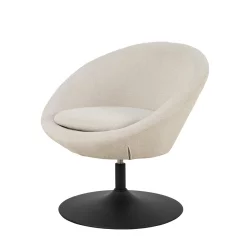 Fotel tapicerowany obrotowy DELMARO beżowy