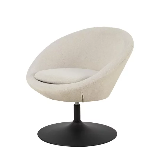 Fotel tapicerowany obrotowy DELMARO beżowy