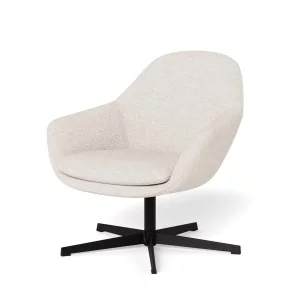 Fotel tapicerowany obrotowy BENO ecru
