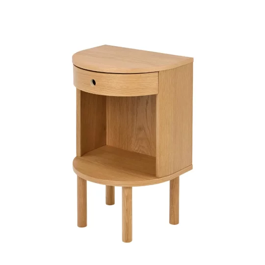 Stolik nocny z nóżkami DROVE drewniany