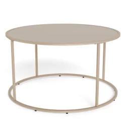 Stolik kawowy okrągły ZAKARIA fi 80 beżowy