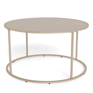 Stolik kawowy okrągły ZAKARIA fi 80 beżowy